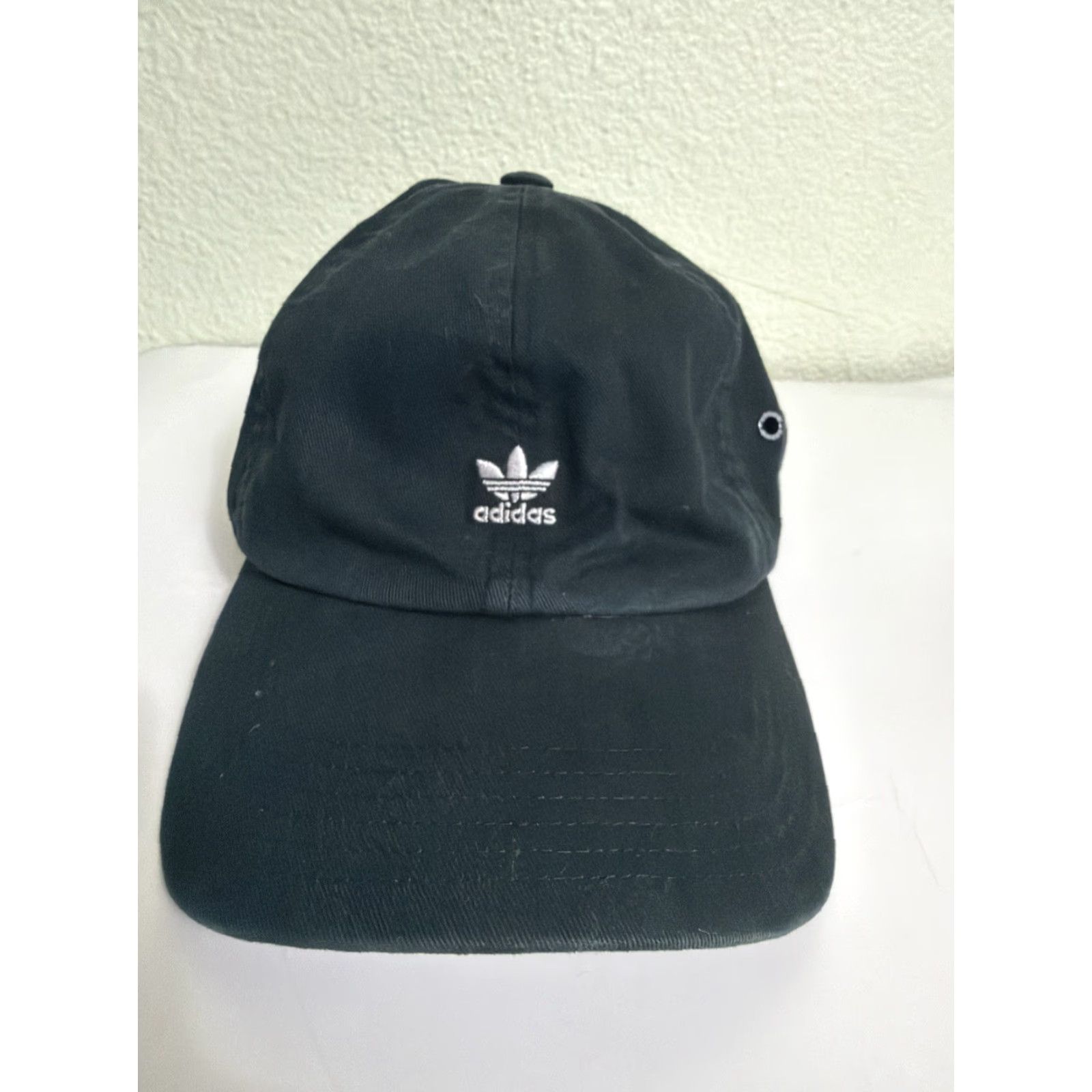 Adidas Adidas Strapback Baseball Hat Mini Logo Black White Trefoil Dad Hat Adjustable Men One Size Cap Size ONE SIZE - 2 Thumbnail