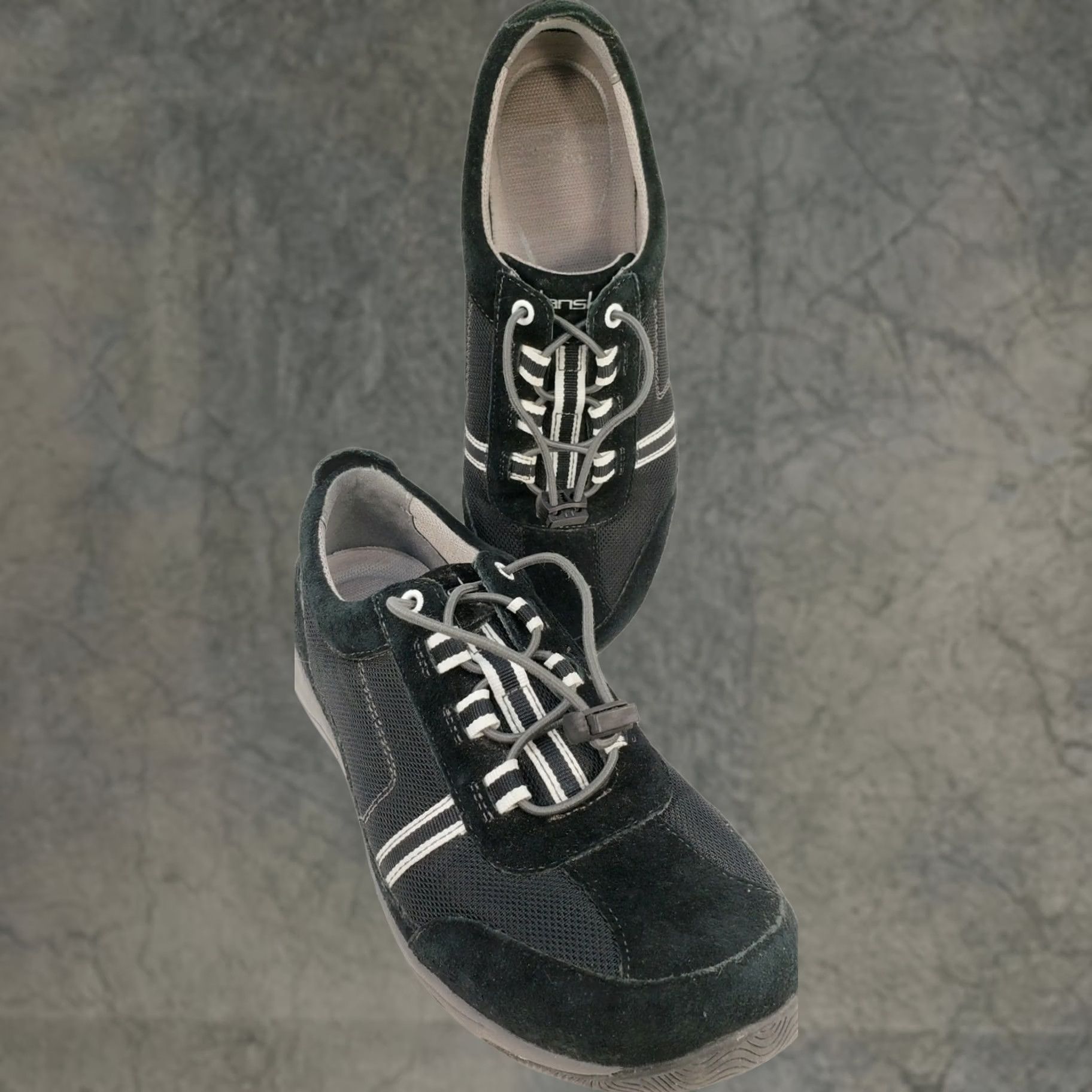 Dansko Dansko Womens Sneakers - Size 8.5M, 39EU, Black Suede & Synthetic No-Tie Laces - High Quality Shoe, Comfort, Size US 7 / IT 37 - 1 Thumbnail