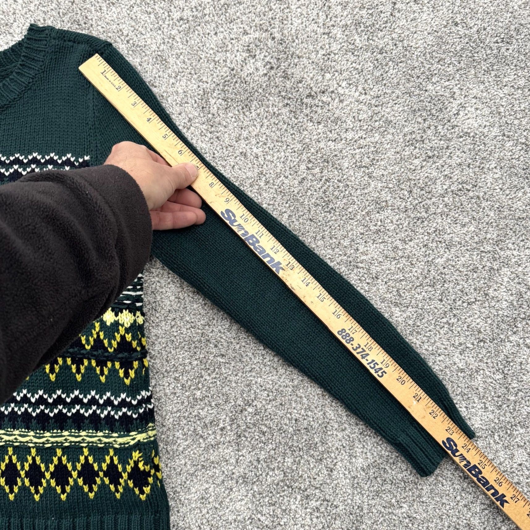 Talbots Talbots Sweater Womens Petite PM Fair Isle Preppy Academia Grandpacore Warm Pullover Long Sleeve Round Neck Green Size M / US 6-8 / IT 42-44 - 5 Thumbnail