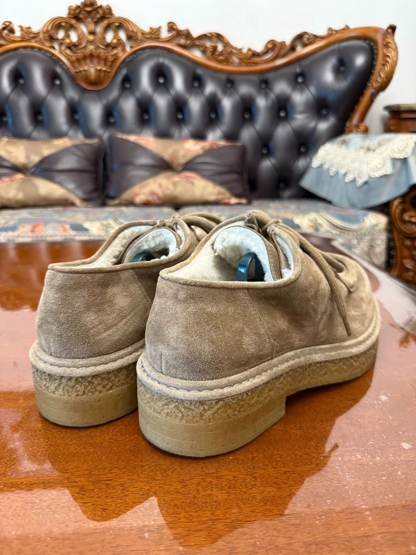 Bottega Veneta BV Shearling Cognac Shoes 41 EU New Size US 8 / EU 41 - 5 Thumbnail