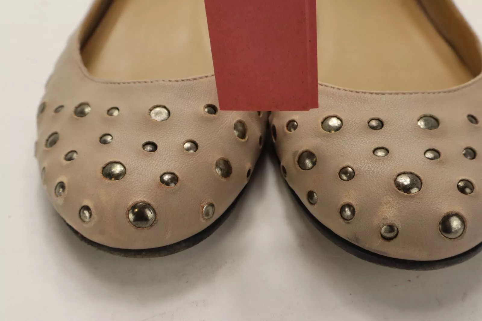 Valentino VALENTINO Shoes Women's EU 37 Leather Studs Ballerina Flat Size US 7 / IT 37 - 10 Thumbnail