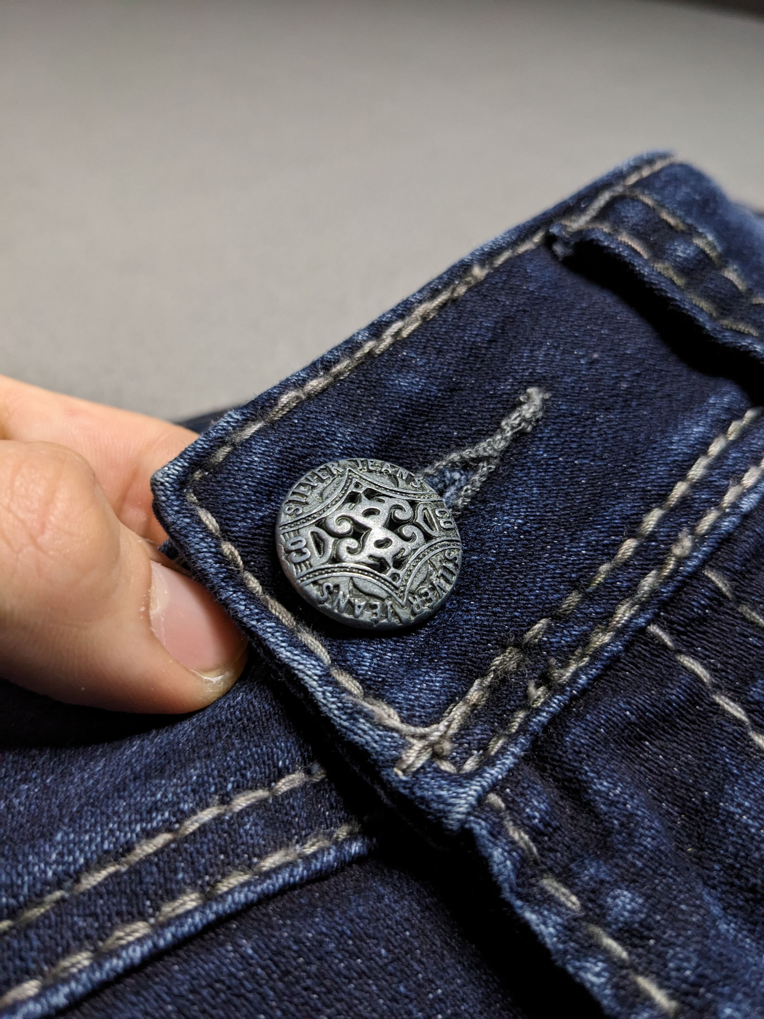 Silver Jeans Co. Silver Jeans Suki Surplus 30x32 Bootcut Denim Flap Pocket Size 30" / US 8 / IT 44 - 6 Thumbnail