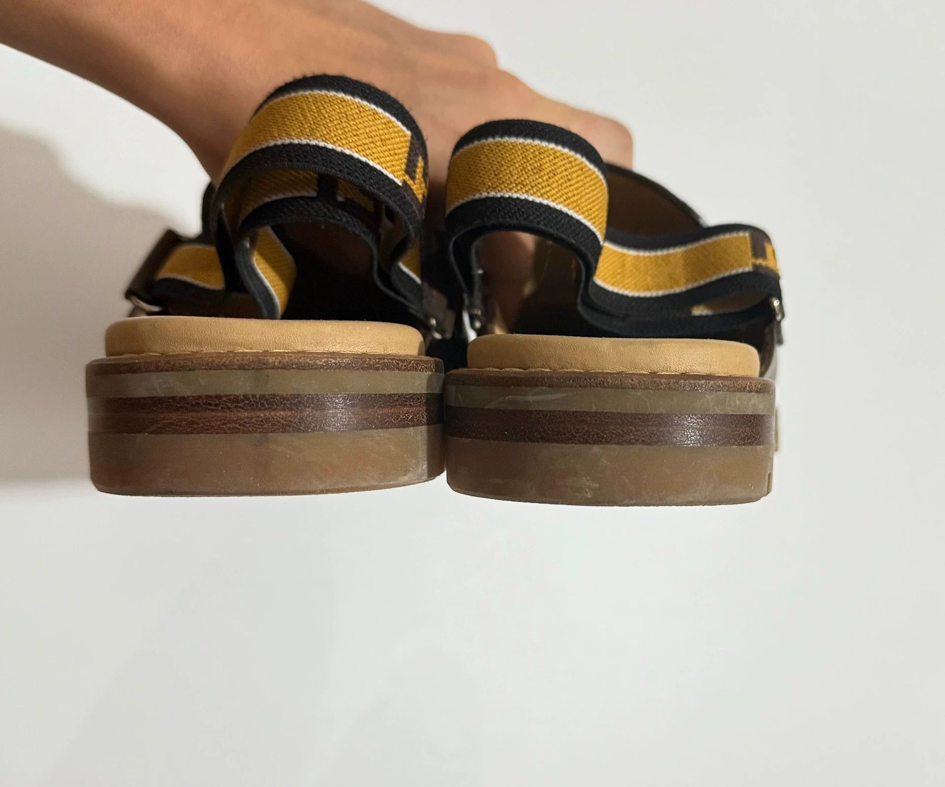 Fendi Fendi FF Jacquard Strap Loafer Slides Brown Leather Size 7 Size US 7 / EU 40 - 7 Thumbnail