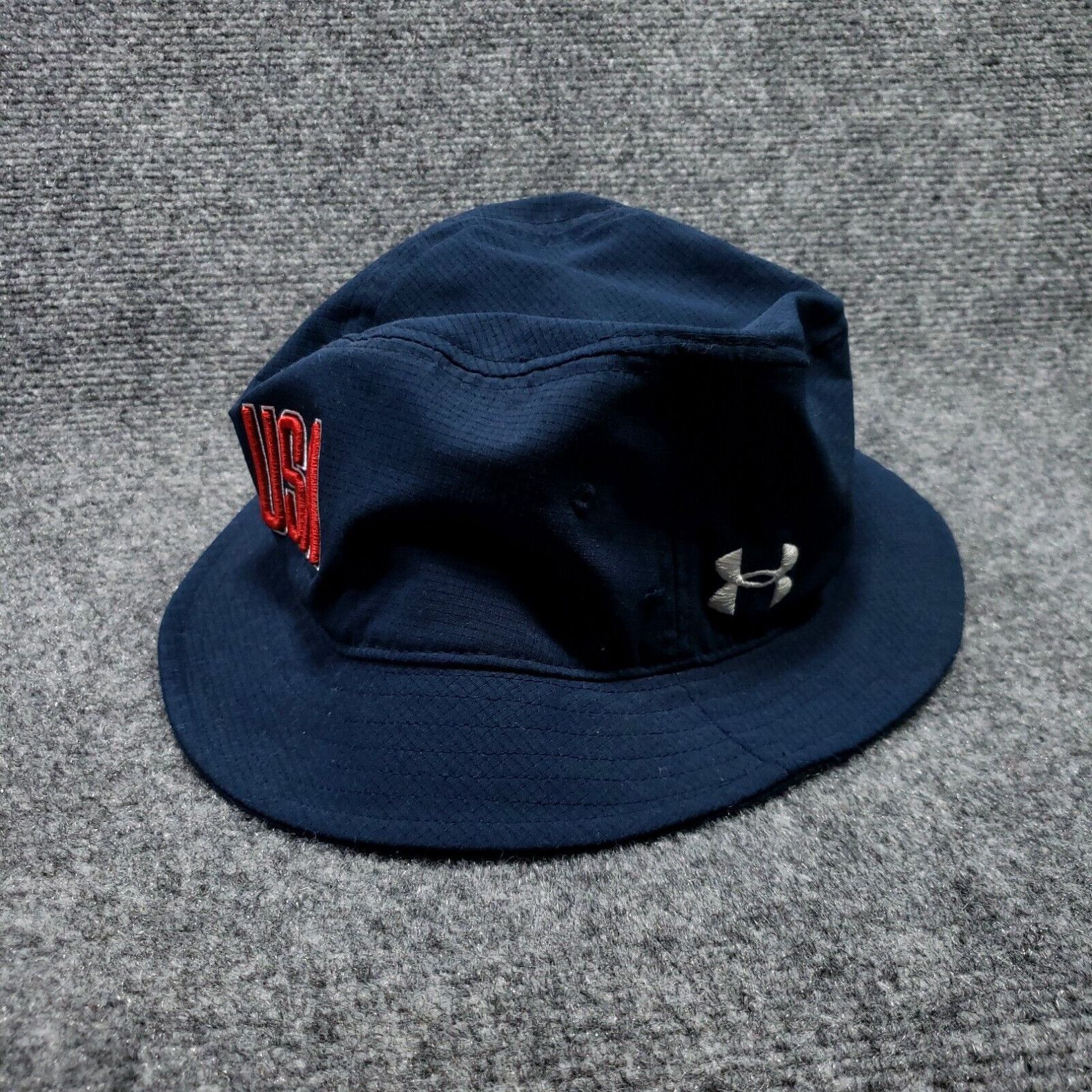 Under Armour Under Armour Hats Mens L Large Navy Blue USA Bucket Cap  Polyester Outdoor