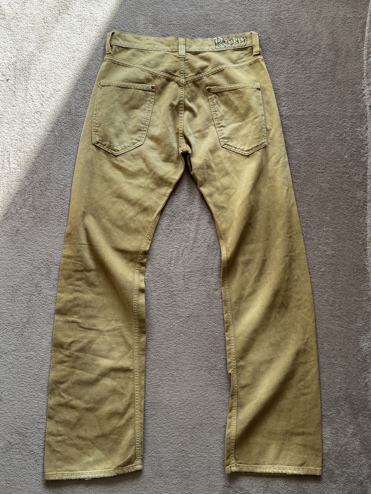 Japanese Brand Replay Y2K Jeans Grunge Mudwash Denim vintage straight faded Size US 30 / EU 46 - 5 Thumbnail