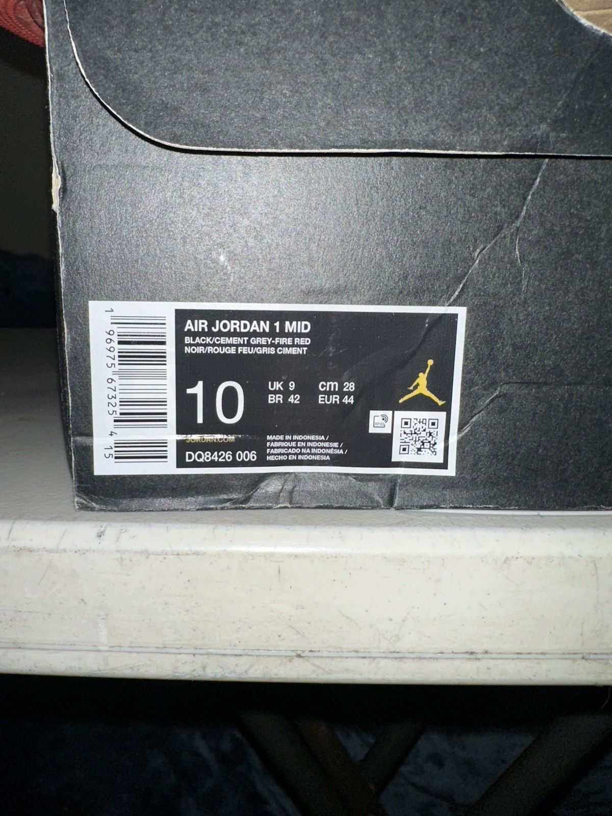 Jordan Brand Nike Air Jordan 1 Mid “Bred Shadow” Size US 10 / EU 43 - 5 Thumbnail