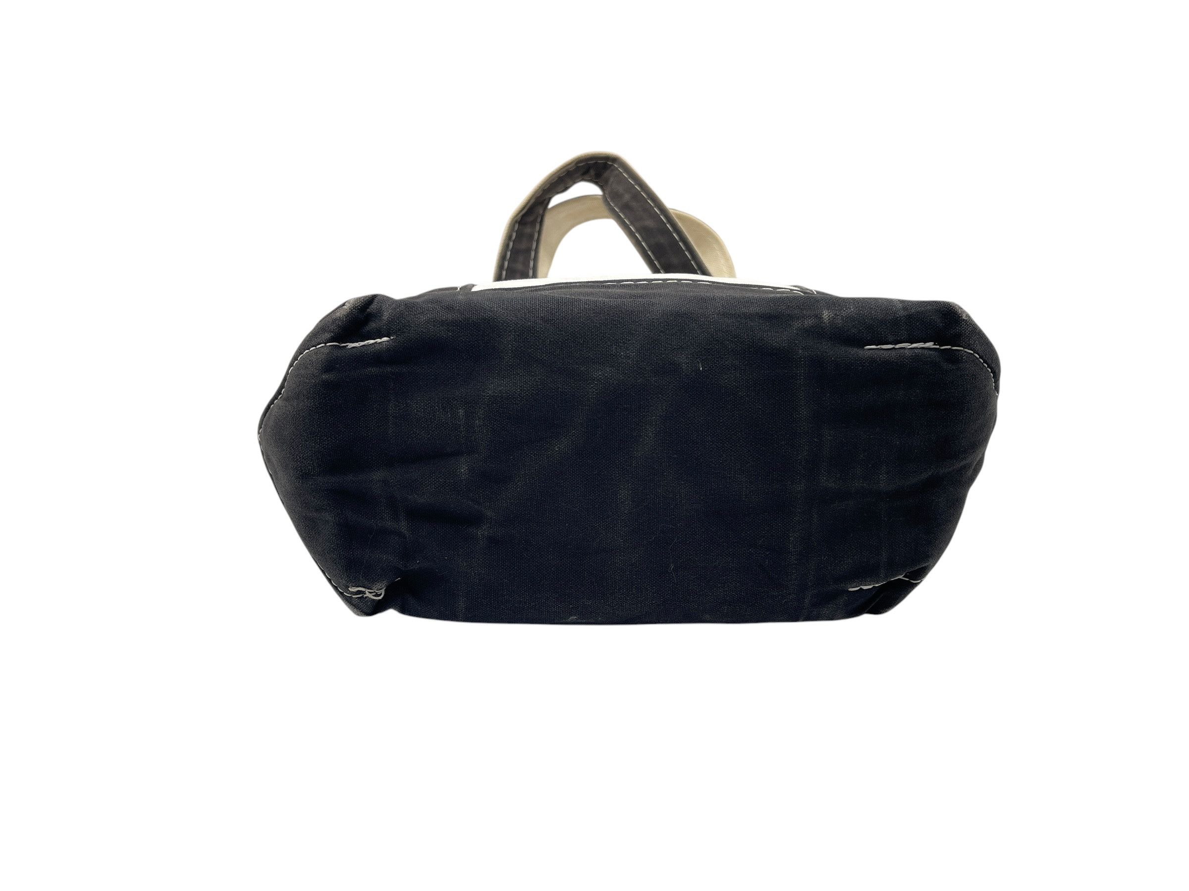 L.L. Bean L.L.Bean Boat and Tote Small Canvas Bag Navy Trim USA Made Size ONE SIZE - 8 Thumbnail