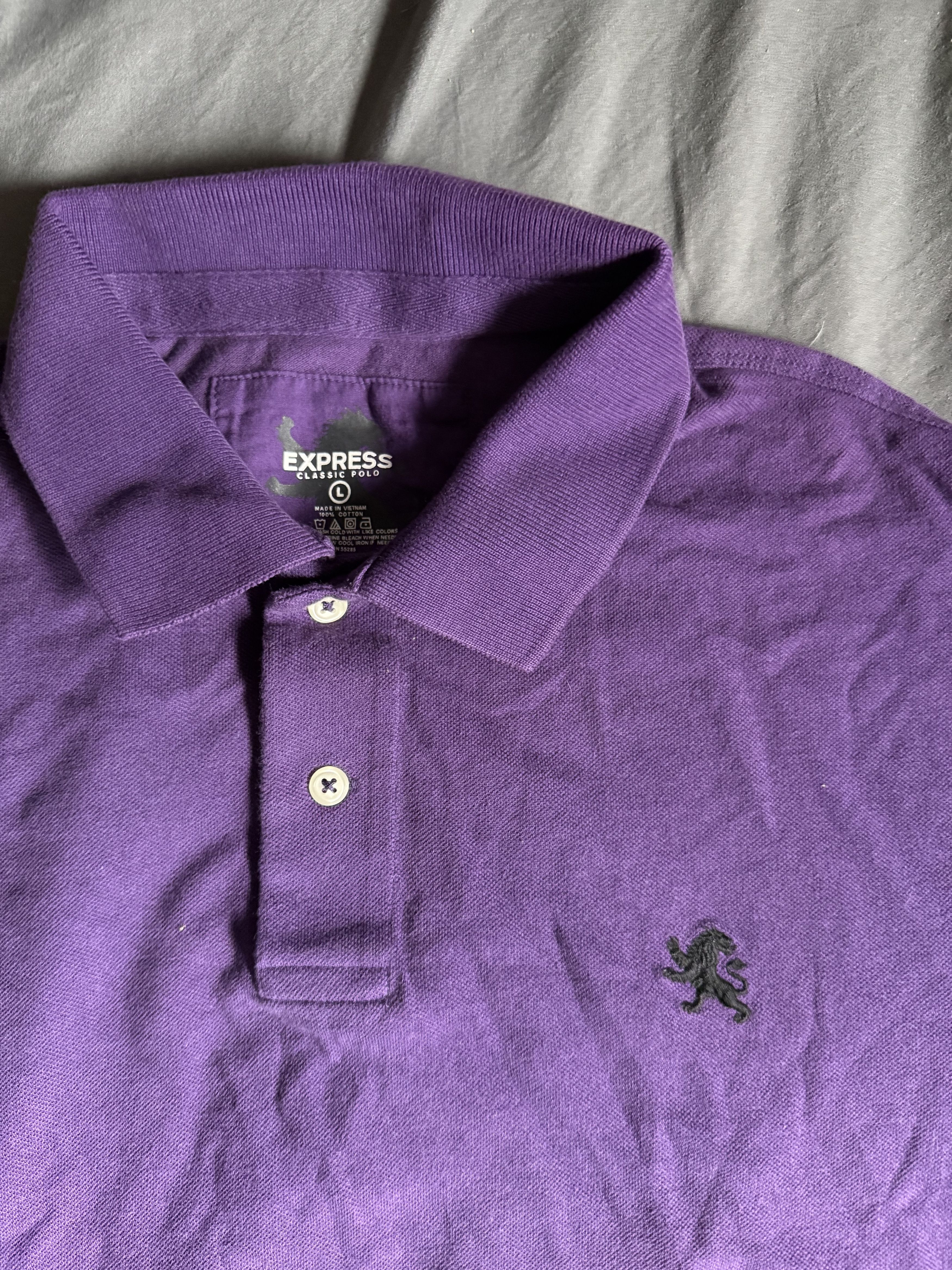 Express Express Polo Shirt S/S purple LARGE $69.50 Size US L / EU 52-54 / 3 - 3 Thumbnail