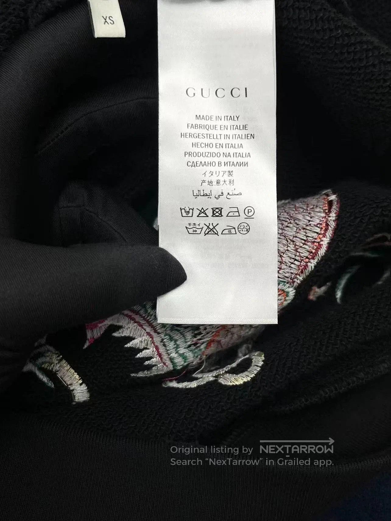 Gucci gucci black dragon embroidered zip hoodie. Size US XS / EU 42 / 0 - 5 Thumbnail