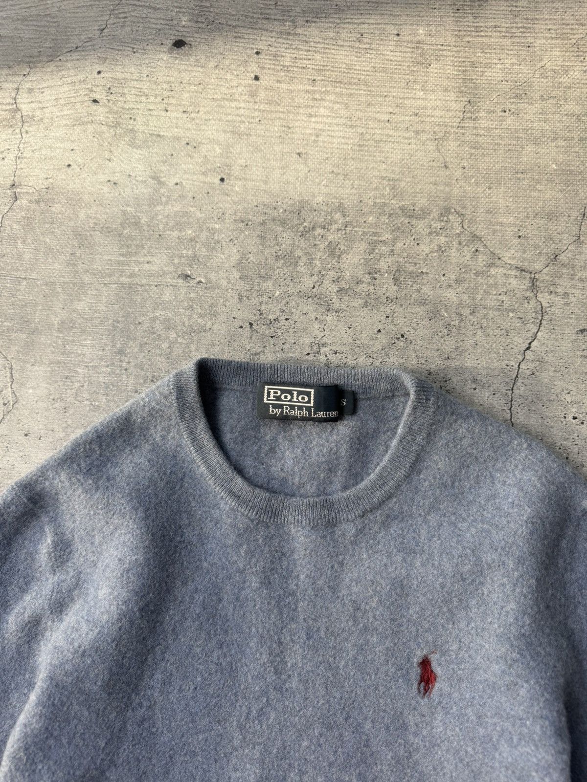 Polo Ralph Lauren Vintage Polo Ralph Lauren Blue Lambs Wool Crewneck Sweater Size US XXS / EU 40 - 2 Thumbnail