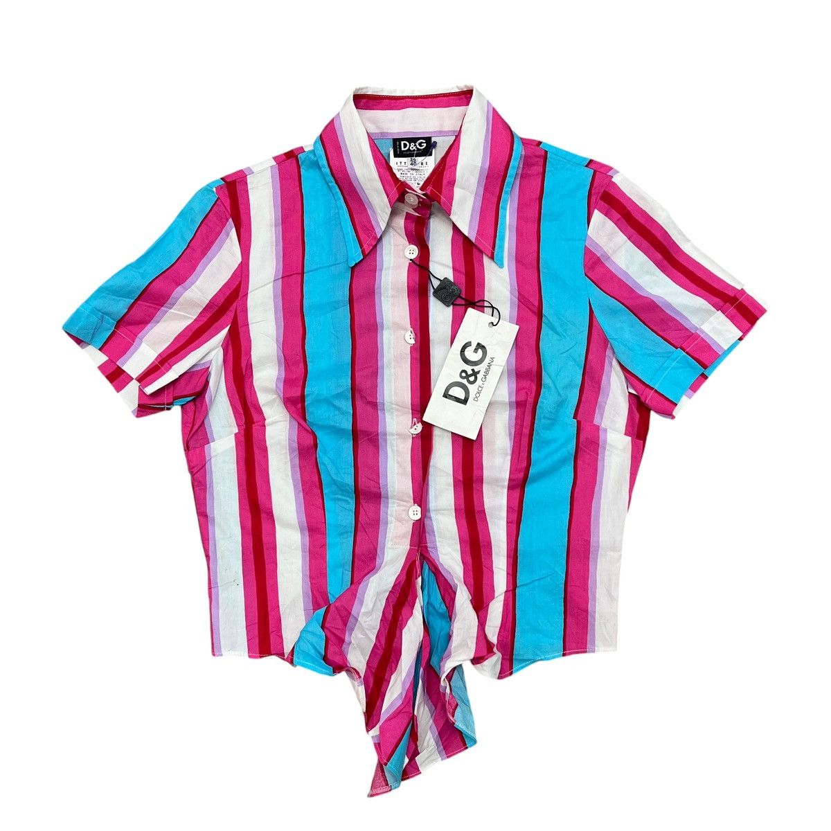 Dolce & Gabbana × Vintage Vintage Dolce & Gabbana Striped Blouse/Shirt Womens Size S / US 4 / IT 40 - 1 Thumbnail