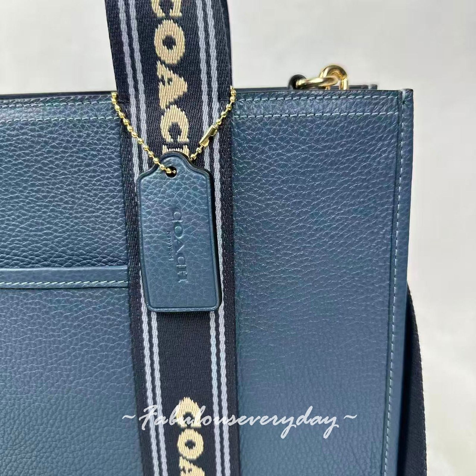 Coach Coach Smith Tote Bag Crossbody In Leather/Silver/Denim Size ONE SIZE - 5 Thumbnail