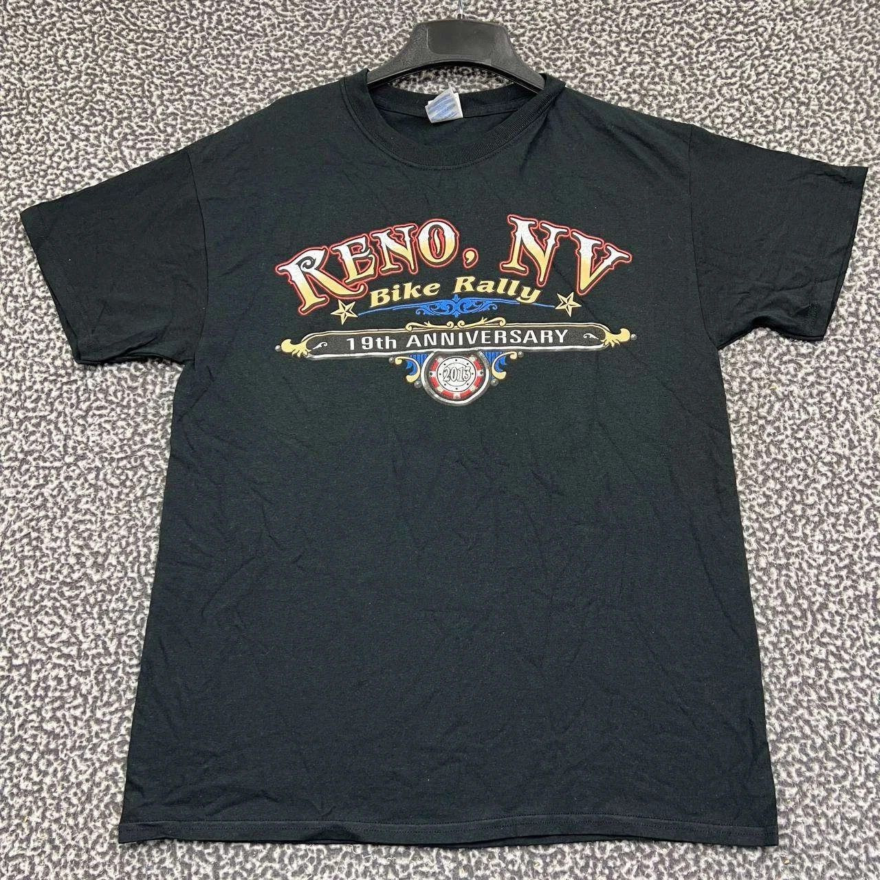 Gildan Vintage Reno Bike Rally Shirt Men L Short Sleeve Deadstock Size US L / EU 52-54 / 3 - 2 Thumbnail