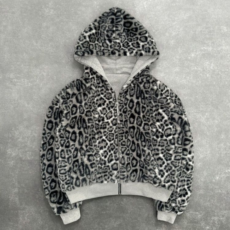 Other Unisex Zip Hoodie – Leopard Lined Interior Size M / US 6-8 / IT 42-44 - 3 Thumbnail