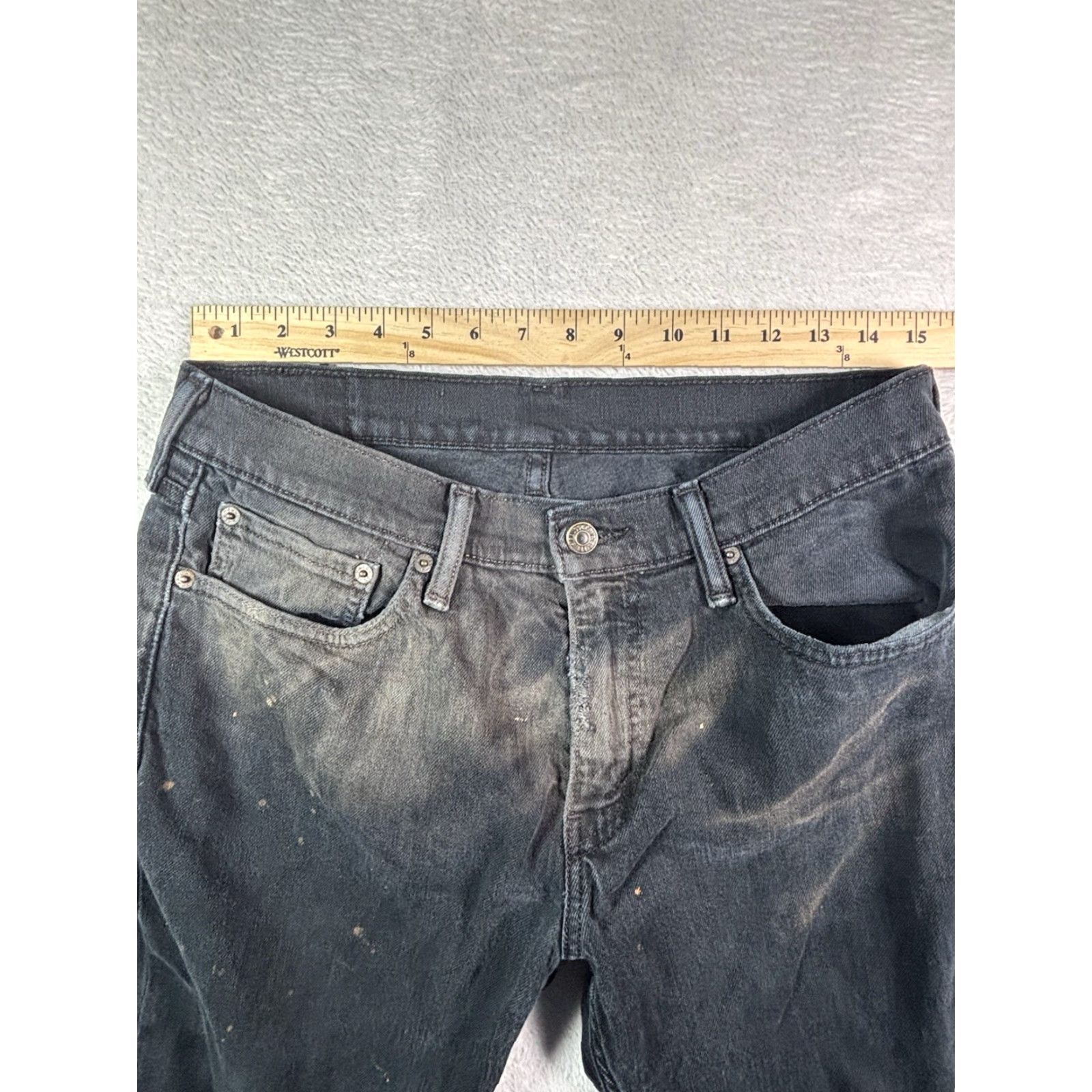 Levi's VINTAGE Levi's 511 Jeans Mens Regular Fit 32x32 Black Denim Distressed Cotton Blend 32in Inseam USA Mexico Levis 500 Series Pants Size 32 Mens Jeans Size US 32 / EU 48 - 7 Thumbnail