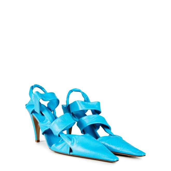 Bottega Veneta Bottega Veneta Point Slingback Stiletto Sandals in Blue Size US 8.5 / IT 38.5 - 3 Thumbnail