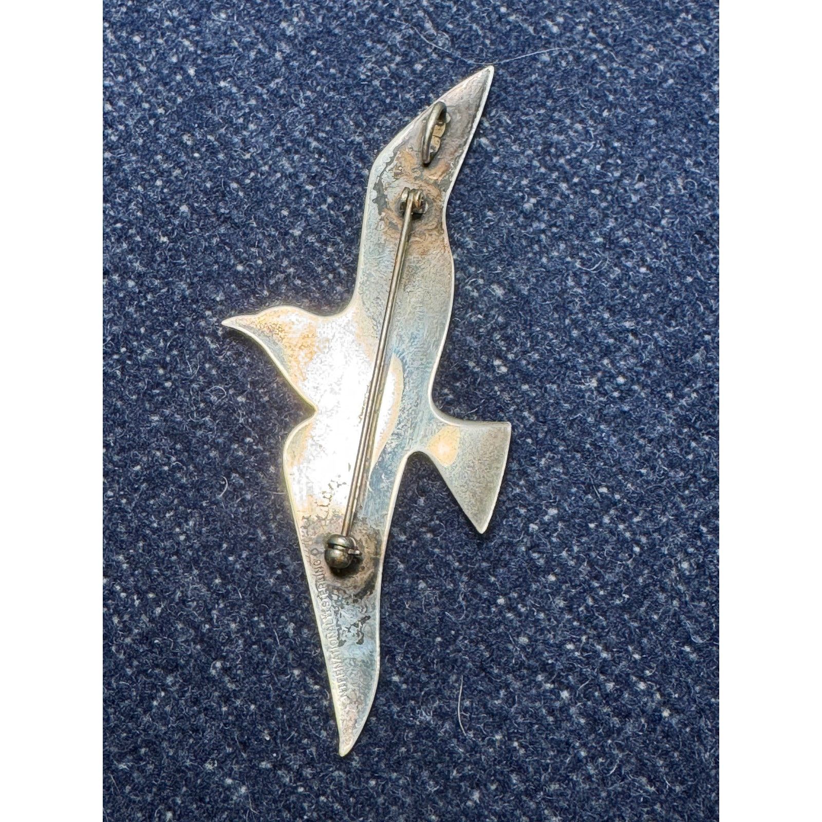 Other Vintage Intl Sterling Seagull Brooch, Lots of Patina Size ONE SIZE - 5 Thumbnail