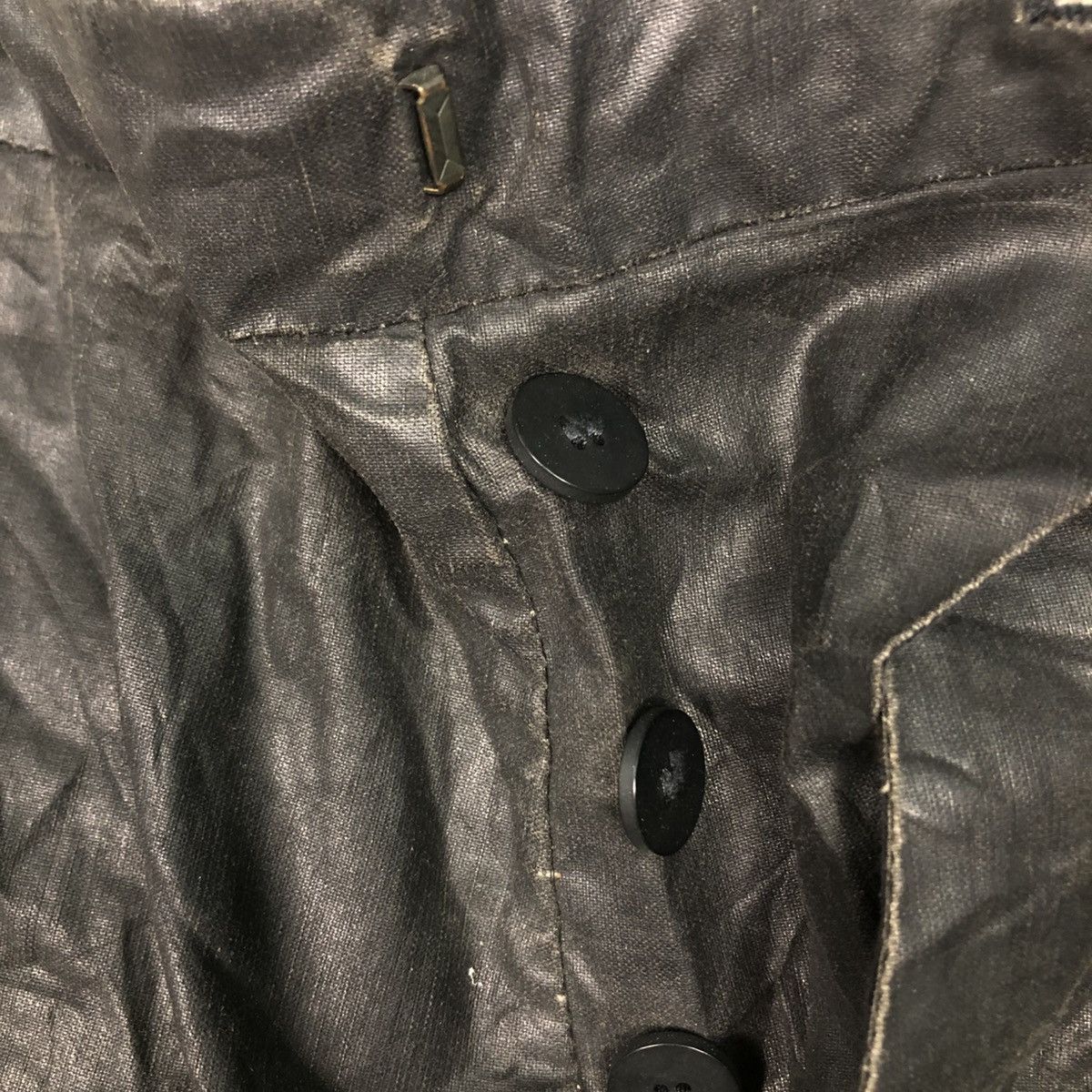 Japanese Brand Masnada Made in Italy Wax Biker Pants Parachute Bondage Size US 32 / EU 48 - 18 Thumbnail