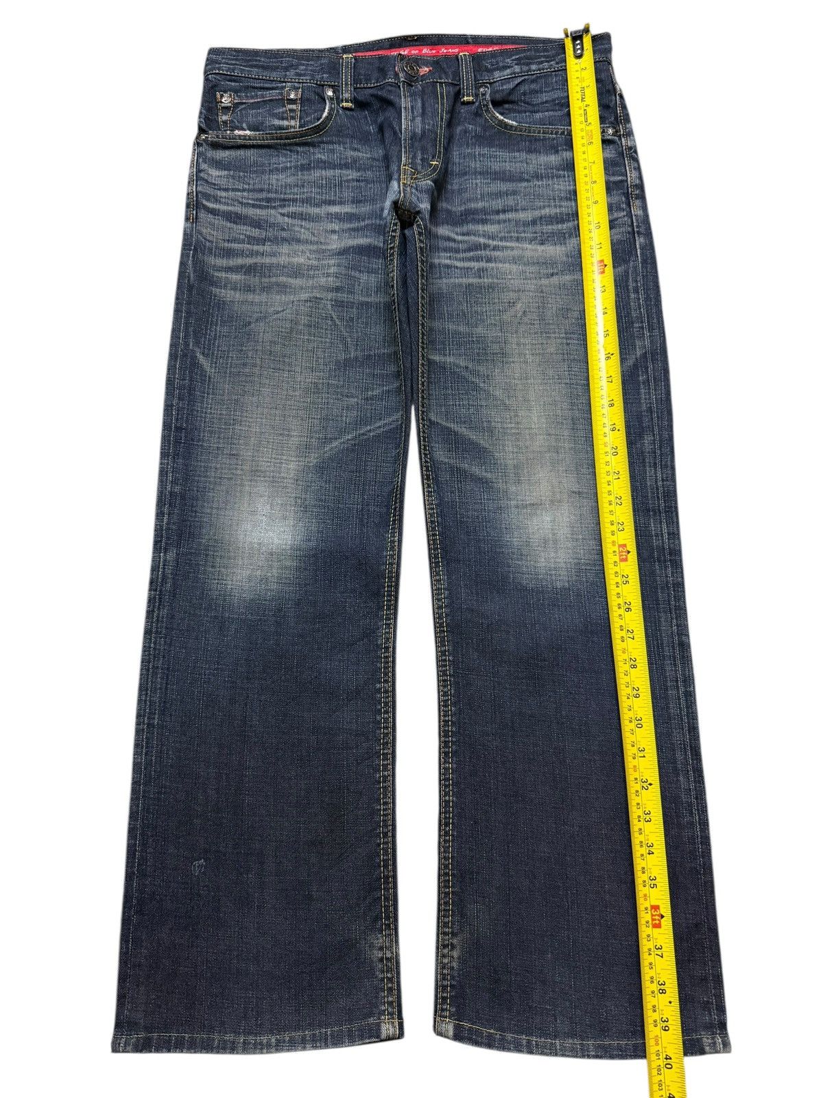 Edwin Vintage 90s Japan Edwin 503 Blue Faded Wash Whisker Wide Leg Size US 36 / EU 52 - 10 Thumbnail