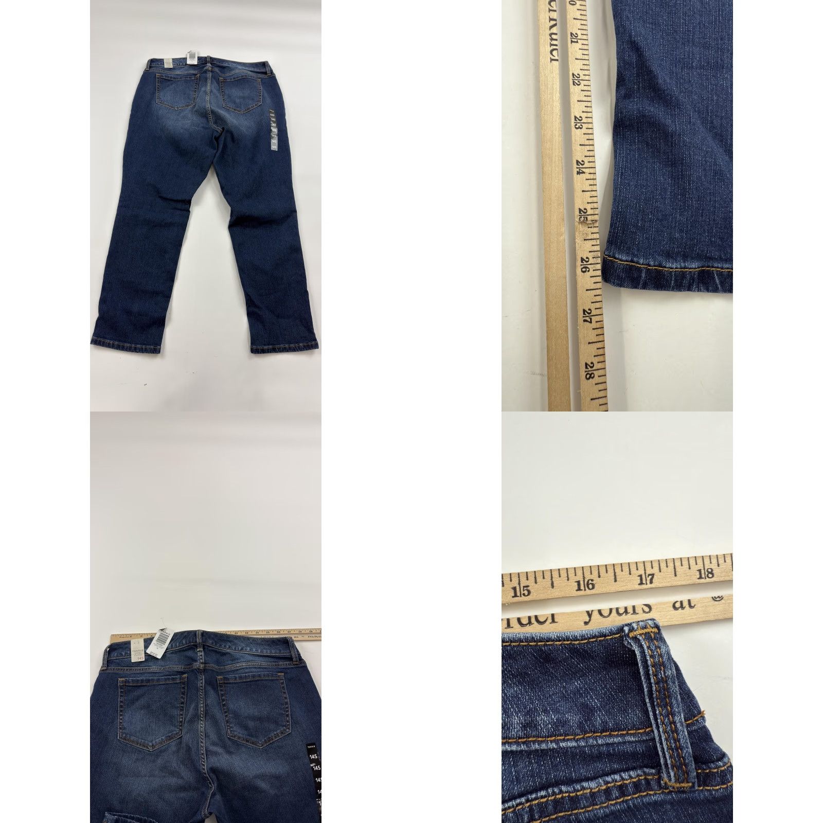 H&M VINTAGE H&M Jeans Womens 18 Blue Straight High Waist Denim Stretch 99% Cotton Size 40" / US 18 - 9 Thumbnail