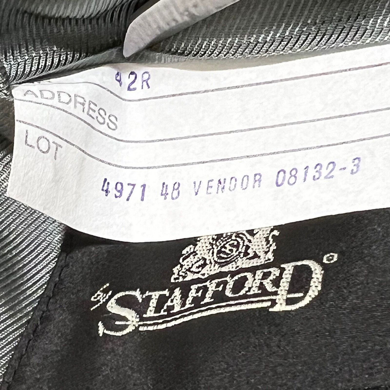 Stafford Options by Stafford Tweed Virgin Wool Sport Coat Elbow Pads Size 42R - 9 Thumbnail