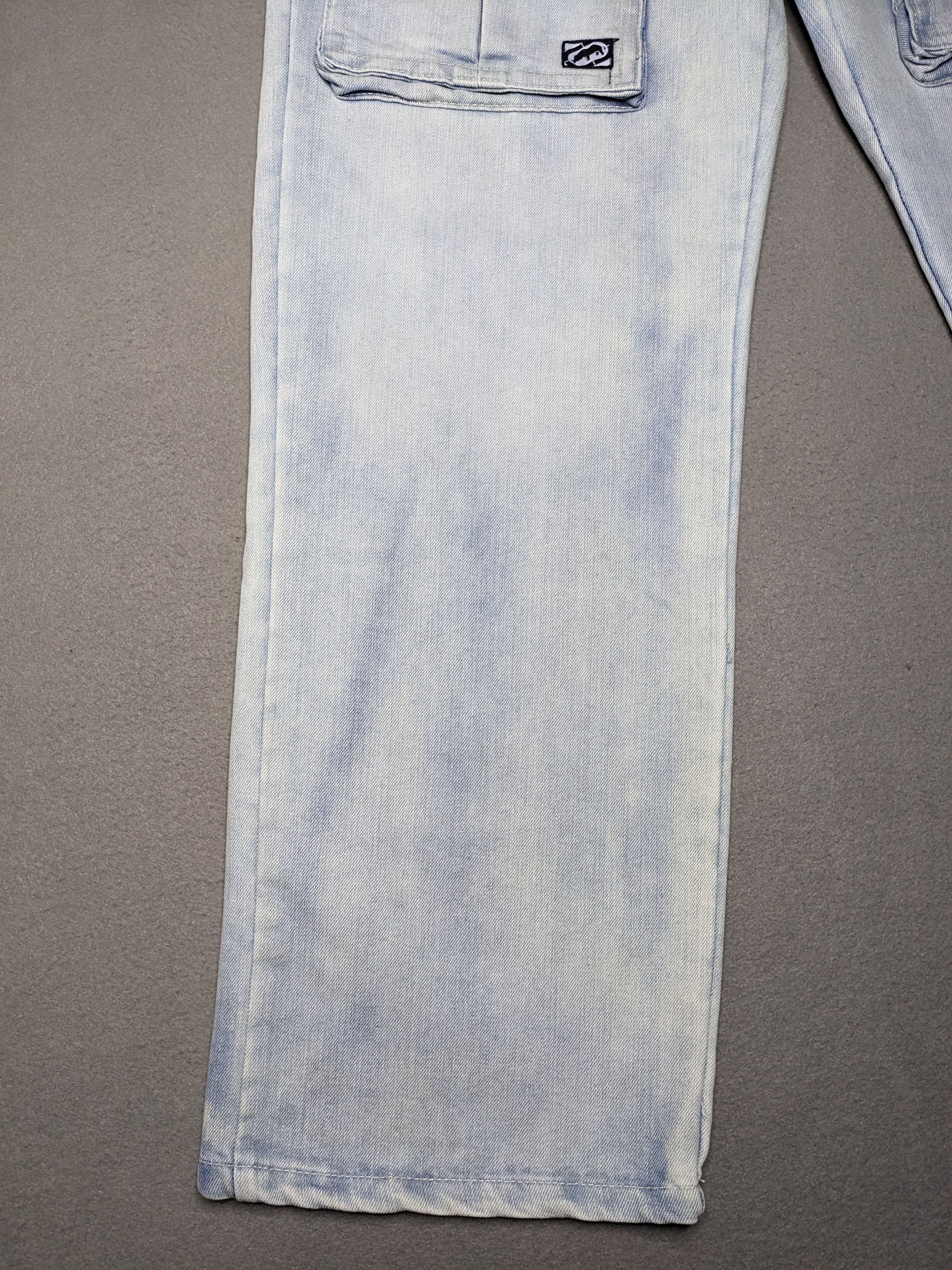 Ecko Unltd. VTG Y2K Ecko Unltd Denim Cargo Pants 33x31 Baggy Jeans NWT Size US 33 - 4 Thumbnail