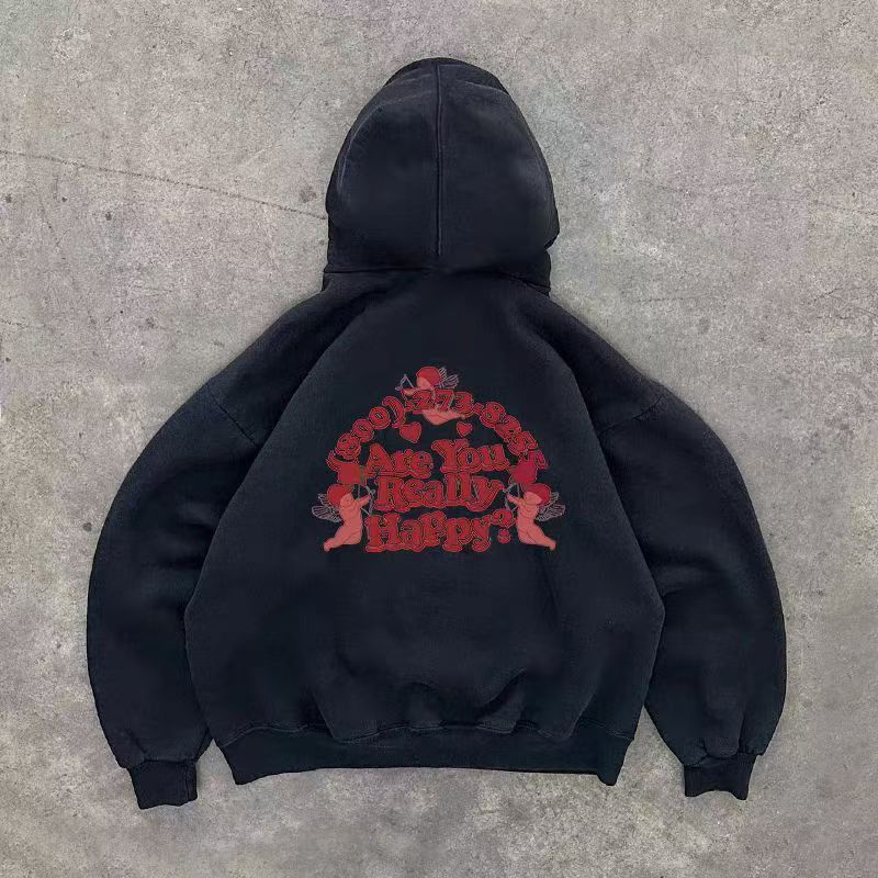 Japanese Brand × Vintage Heart Cupid Pattern Washed Vintage Cotton Hoodie Size US M / EU 48-50 / 2 - 1 Thumbnail