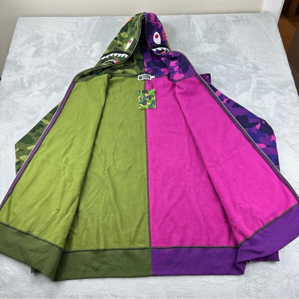 Bape Color Camo Shark Half Full Zip Hoodie Size US XXL / EU 58 / 5 - 4 Thumbnail