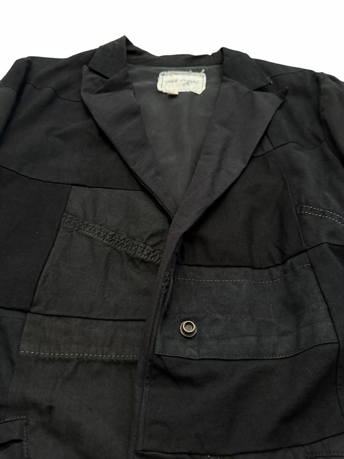 Greg Lauren Sz2 1/1 Black Workwear Tux Ollie Blazer Patchwork Jacket Size US M / EU 48-50 / 2 - 6 Thumbnail