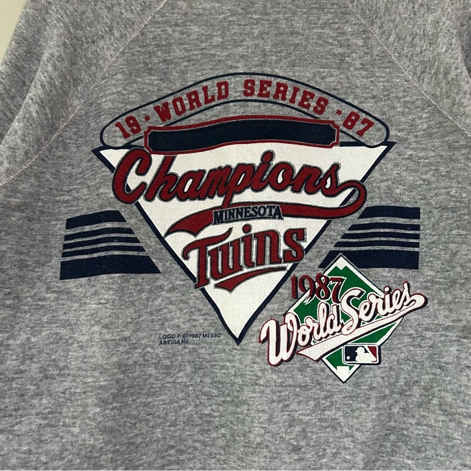Logo 7 1987 Minnesota Twins World Series Champions Sweater Size US S / EU 44-46 / 1 - 2 Thumbnail