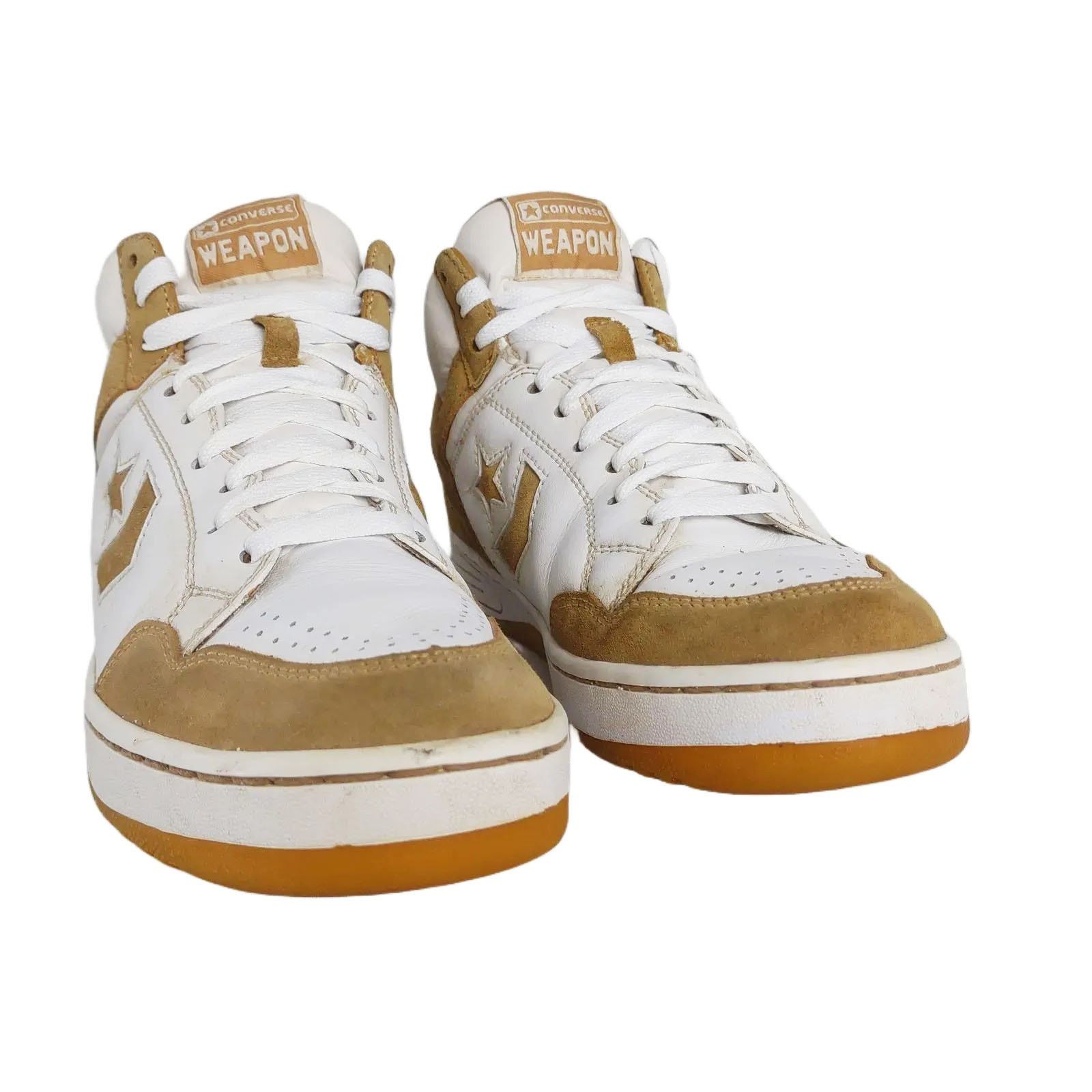 Converse Vtg Converse Weapon Men's 8.5 Leather High Top Sneakers Tan Size US 8.5 / EU 41-42 - 4 Thumbnail