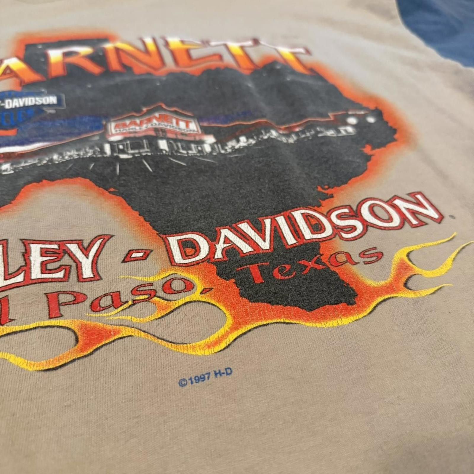 Harley Davidson vintage Harley Davidson Barnett El Paso Texas star t shirt Size US XL / EU 56 / 4 - 5 Thumbnail