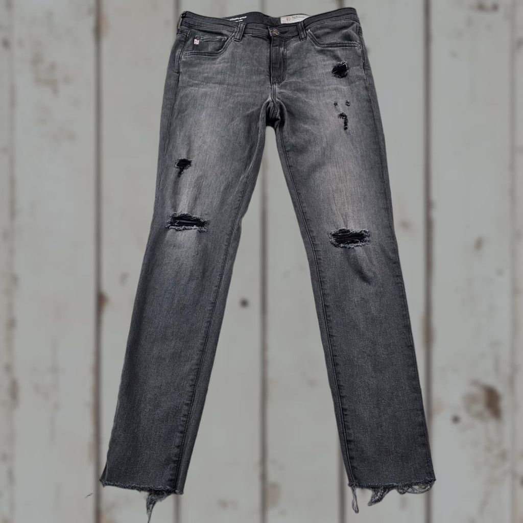Vintage AG Adriano Goldschmied Jeans Womens Black 29 Mid Rise Ankle Skinny 29x28 Size 29" - 1 Thumbnail