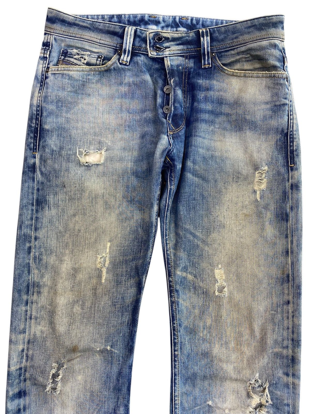 Diesel Diesel Mud Wash Distressed Style Straight Cut Denim Size US 32 / EU 48 - 2 Thumbnail