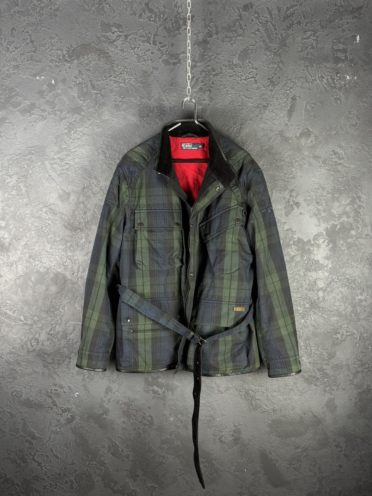Polo Ralph Lauren Vintage Polo Ralph Lauren Mens Waxed Belted Motorcycl Jacket Size US XL / EU 56 / 4 - 4 Thumbnail