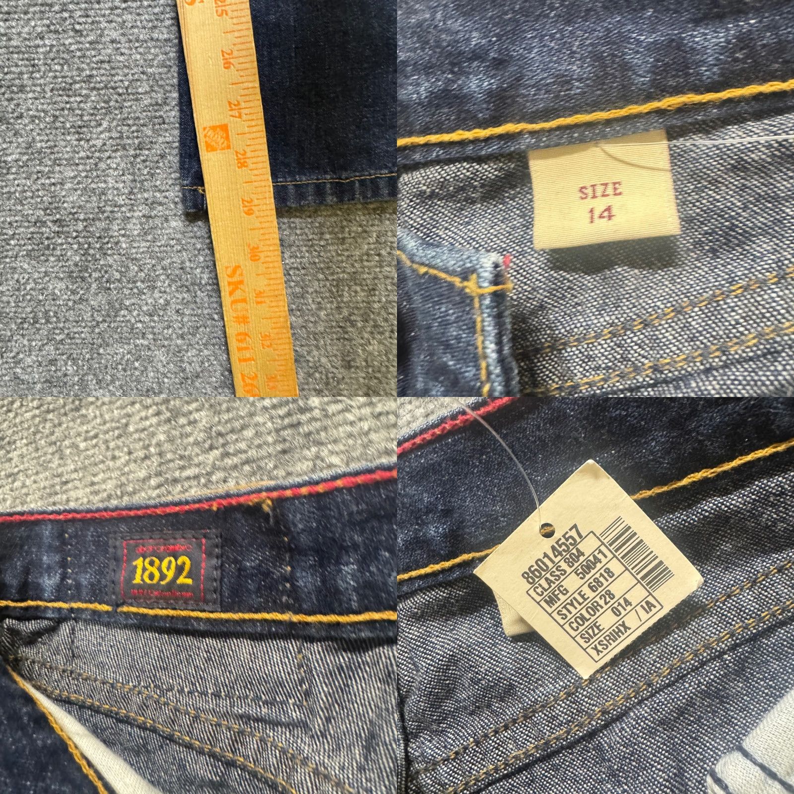 Denime VINTAGE Abercrombie & Fitch Denim Jeans Womens 14 Dark Washed Boots Cut/Bootcut? Size 36" / US 14 / IT 50 - 8 Thumbnail
