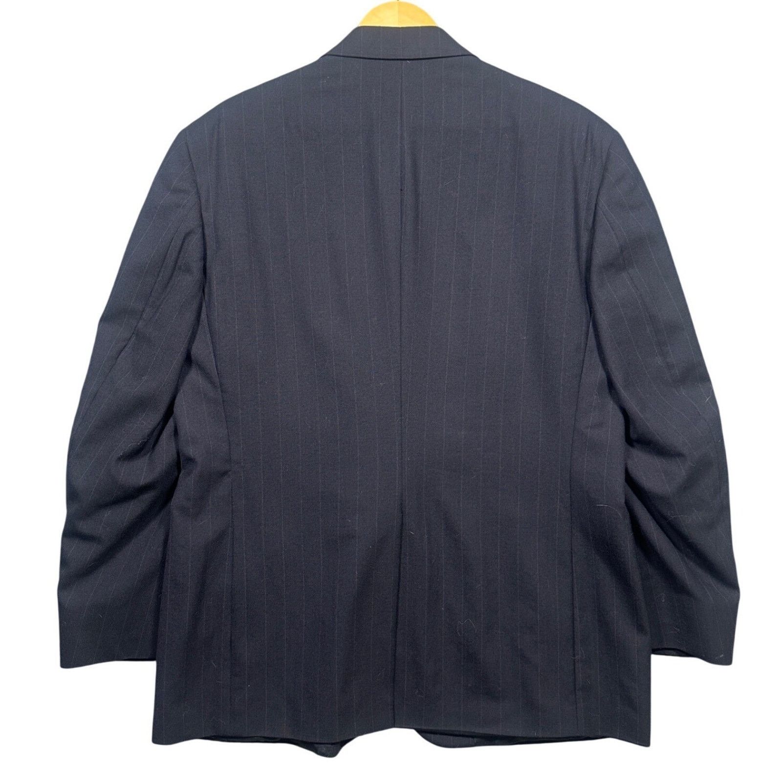 Tom James Tom James Men's 44R Navy Blue Pinstripe 100% Wool Blazer Size 44R - 2 Thumbnail