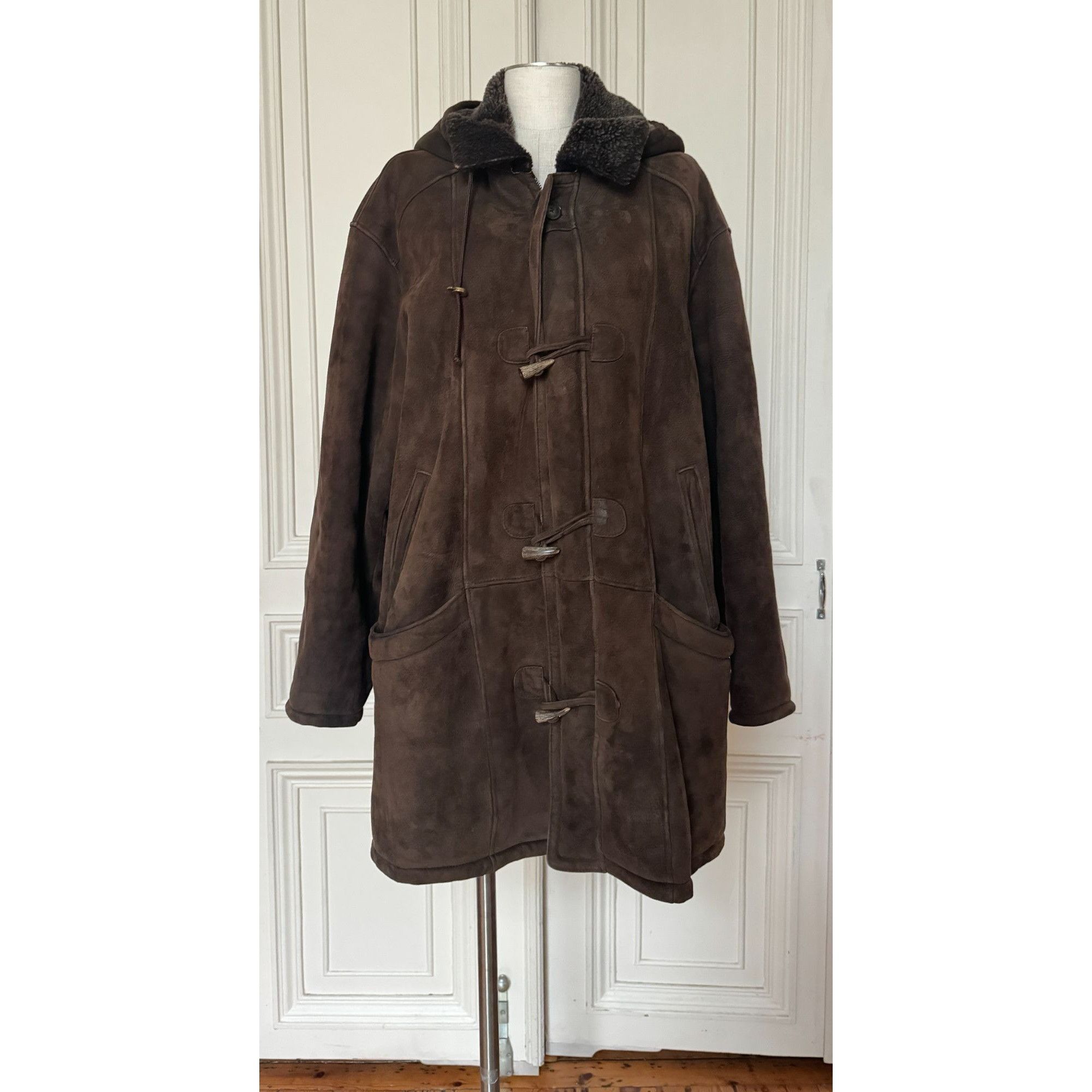 Yves Saint Laurent Brown Suede Shearling Coat Size US M / EU 48-50 / 2 - 1 Thumbnail