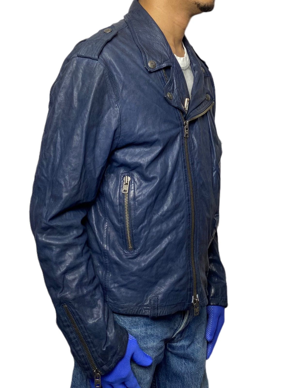 Alexander McQueen Alexander McQueen Double Coller Leather Jacket Size US XL / EU 56 / 4 - 5 Thumbnail
