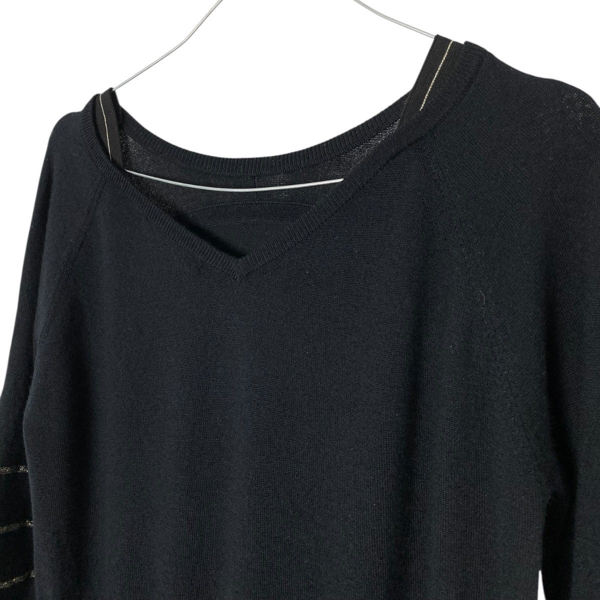 Marithe + Francois Girbaud M+FG Long Sleeve With Gold Stripes Wool Stretch Dress Size M / US 6-8 / IT 42-44 - 9 Thumbnail
