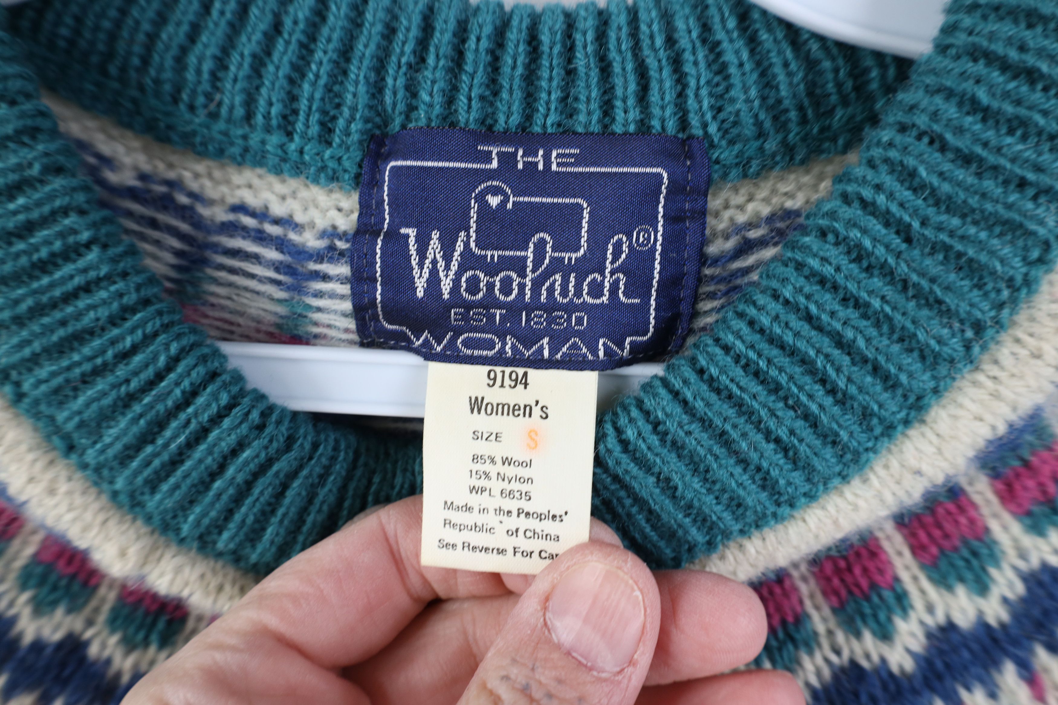 Woolrich Woolen Mills Vintage 90s Woolrich Fairy Kei Heart Fair Isle Sweater Size S / US 4 / IT 40 - 6 Thumbnail