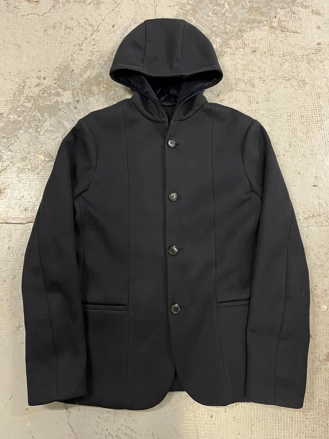 Emporio Armani AW2018 Emporio Armani Navy Wool Hooded Blazer Jacket Size US M / EU 48-50 / 2 - 1 Thumbnail