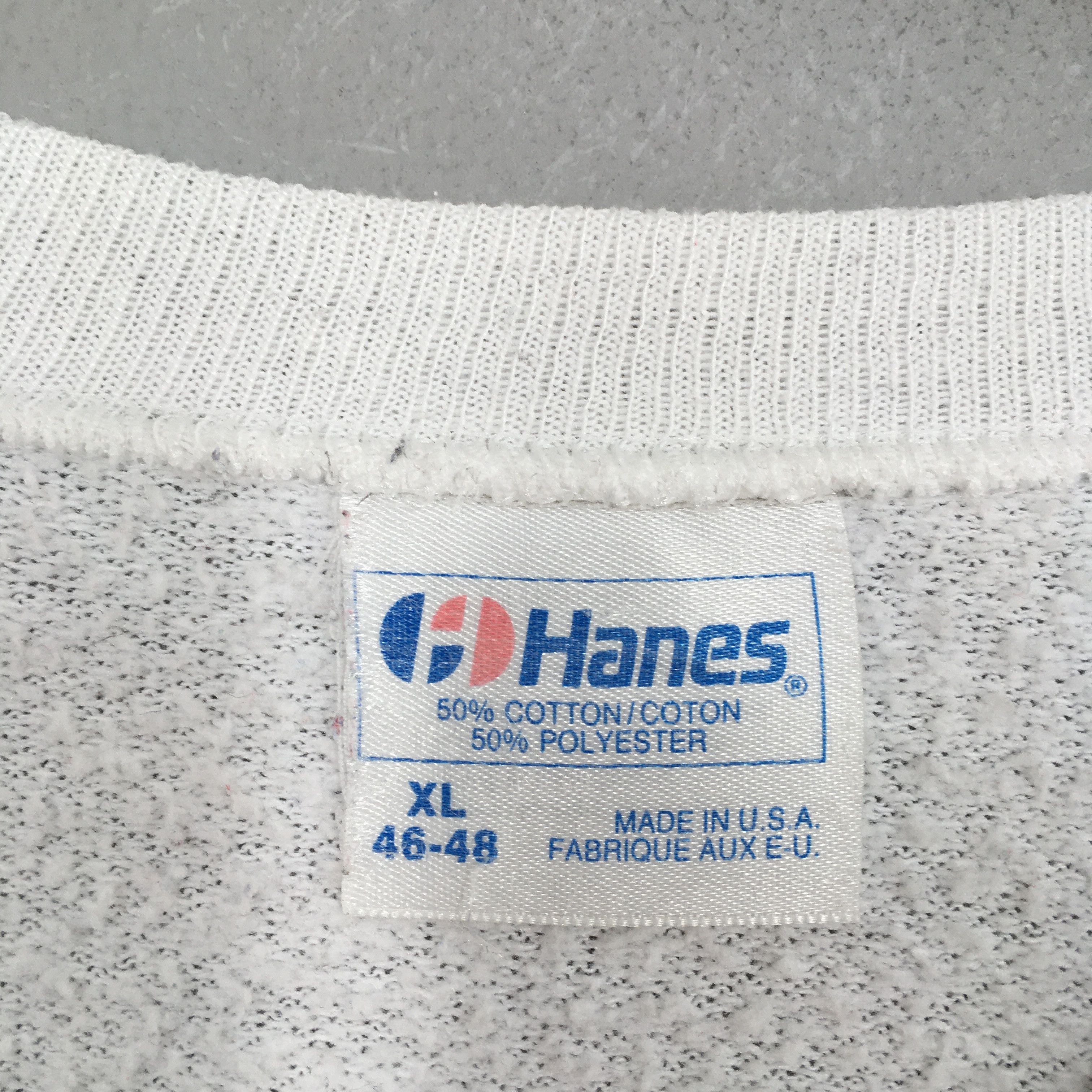 Hanes × Vintage Vintage 1990s Save The World White Sweatshirt XLarge Size US XL / EU 56 / 4 - 5 Thumbnail