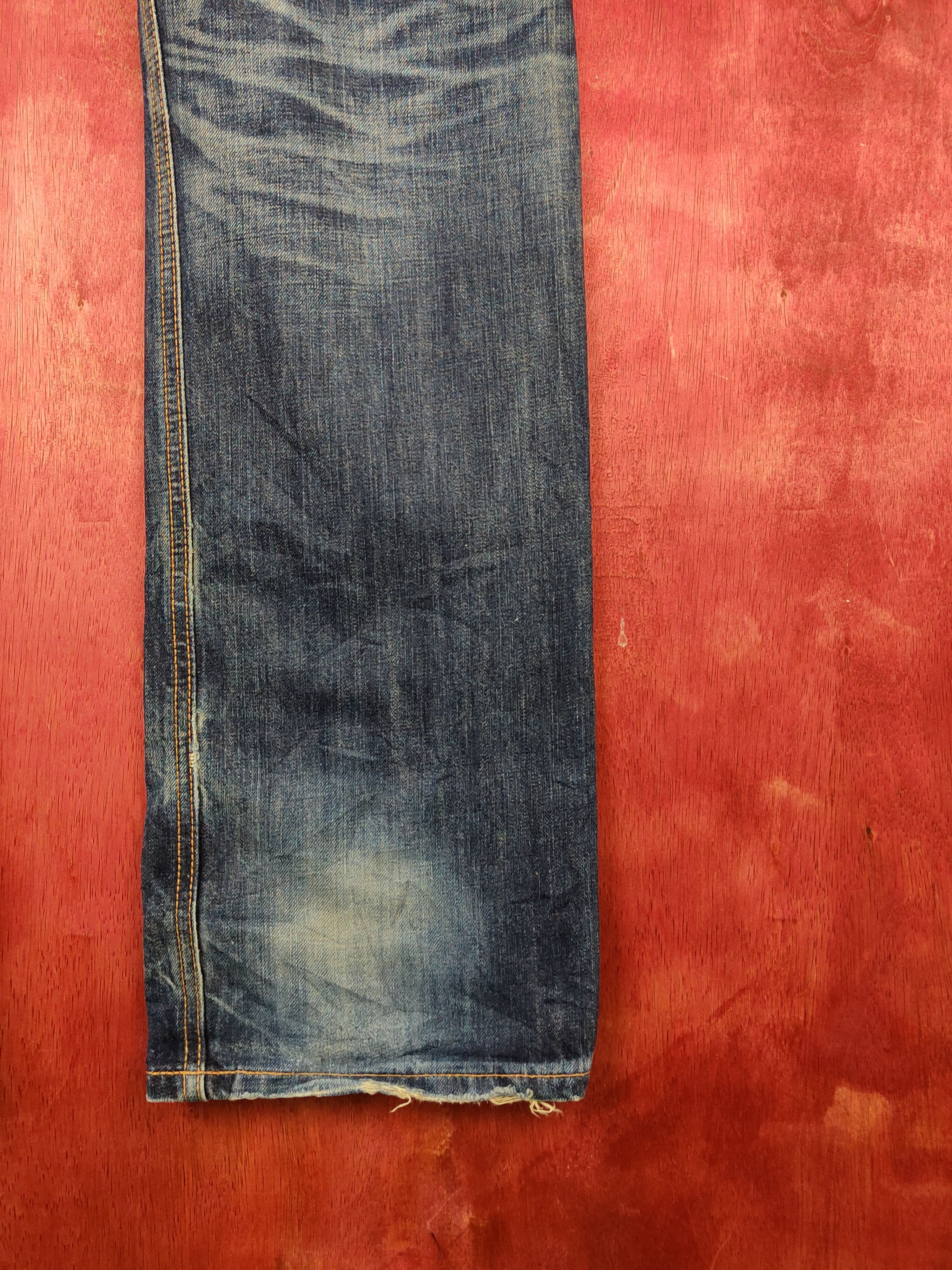 Edwin Edwin Dark Blue Faded Distressed Ripped Jeans #S1691 Size US 32 / EU 48 - 13 Thumbnail