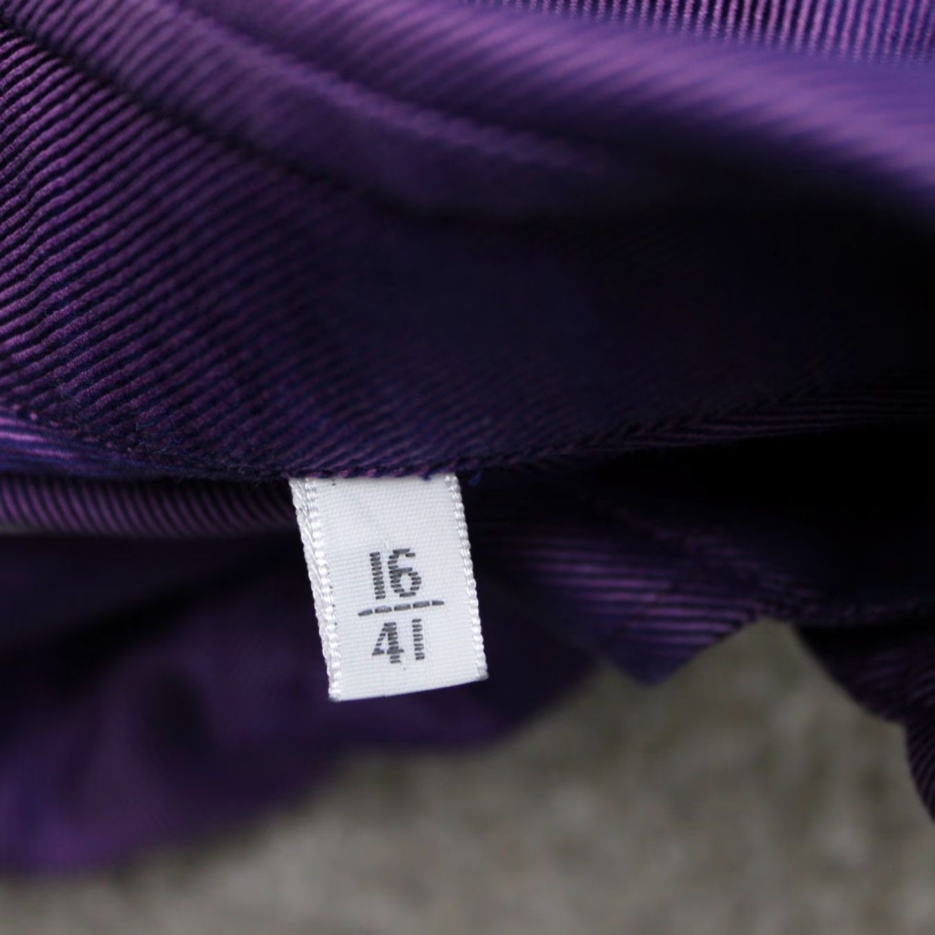 Vintage Castangia Dress Shirt Mens 16 Purple 100% Cotton Made in Italy Long Sleeve Shirt Mens 16, 41 Size 42R - 7 Thumbnail