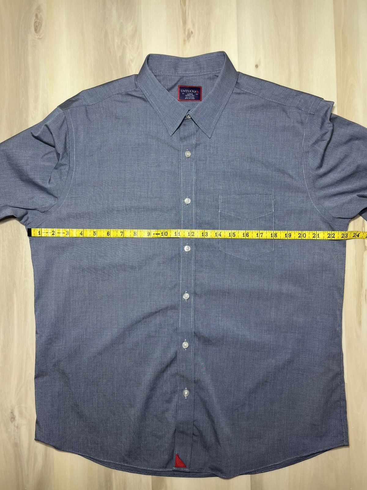 UNTUCKit UNTUCKIT Shirt Mens L Pio Cesare Wrinkle Free Button Up Gray Size US L / EU 52-54 / 3 - 2 Thumbnail