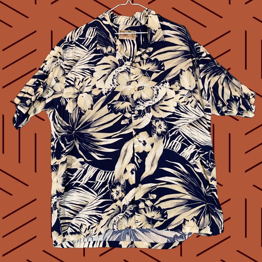 Tori Richard Tori Richard Shirt Mens XL Multicolor Floral Button-Up Short Sleeve Cotton Hawaiian Casual Mens Size US XL / EU 56 / 4 - 1 Thumbnail
