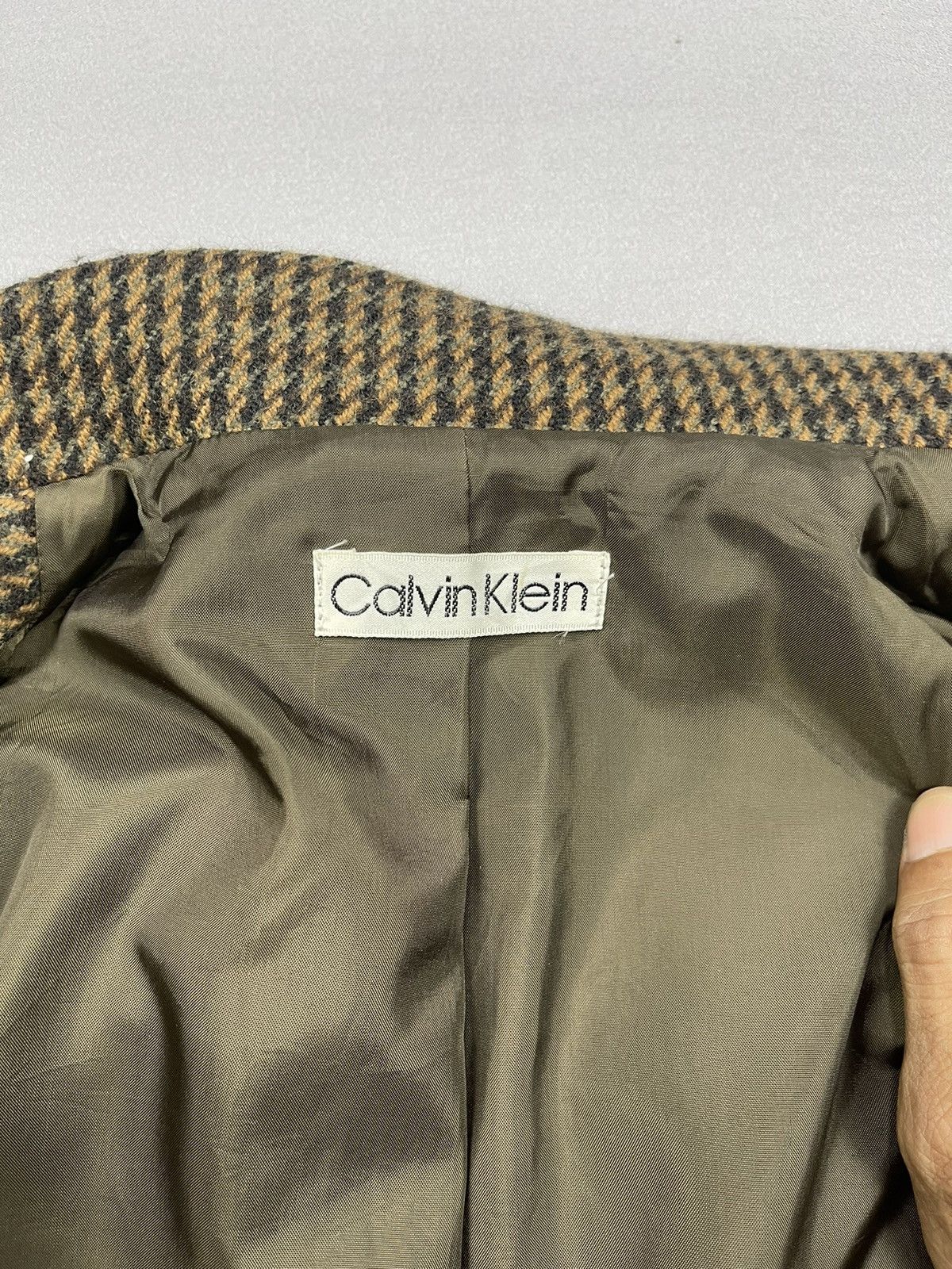 Calvin Klein Vintage Calvin Klein ButtonLess Plaid Marble Check Size US L / EU 52-54 / 3 - 9 Thumbnail
