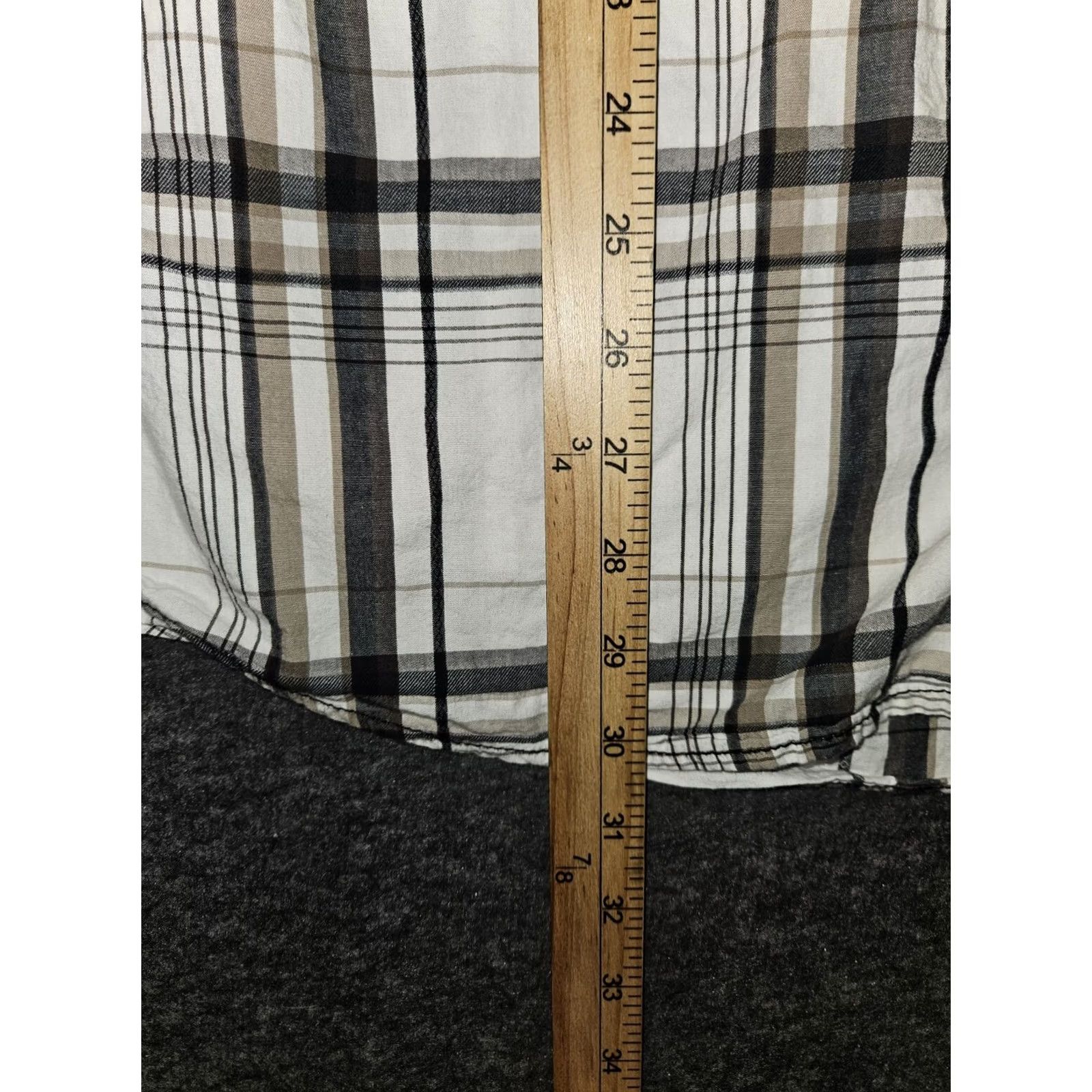 BKE BKE Shirt Men's XL White Black Plaid Athletic Fit Long Sleeve Pearl Snap Preppy Size US XL / EU 56 / 4 - 4 Thumbnail