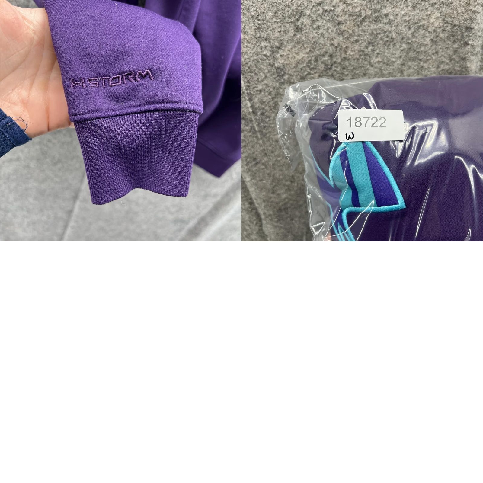 Under Armour Under Armour Sweater Women Small Purple Hooded UA Storm Knit Sweatshirt Size S / US 4 / IT 40 - 9 Thumbnail